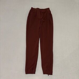 Lululemon Adapted State High Rise Joggers Red Merlot Size 2 Gym Athletic LW5CVMS